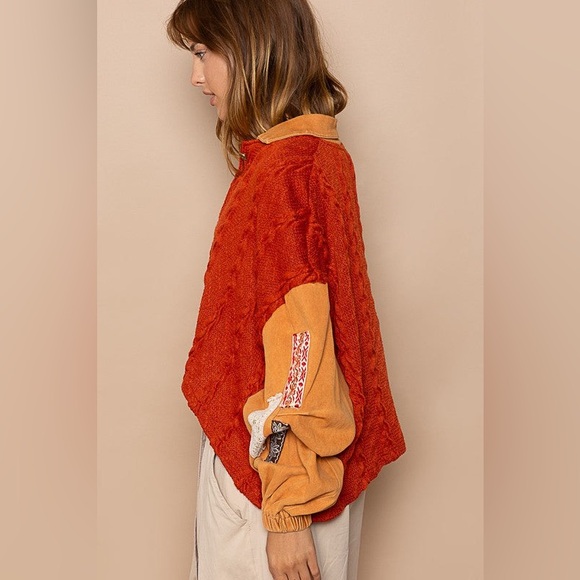 POL Fire Brick spunky sweater jacket Size Large - Picture 2 of 9